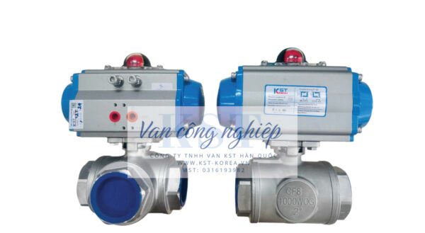Van Bi 3 Ngã Nối Ren Điều Khiển Khí Nén KST-AT - Image 3
