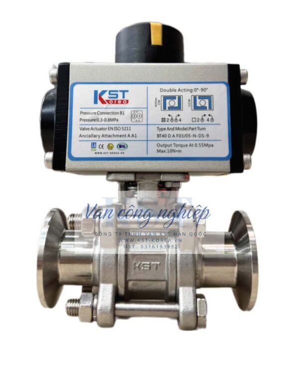 Van Bi Nối Clamp Khí Nén KST