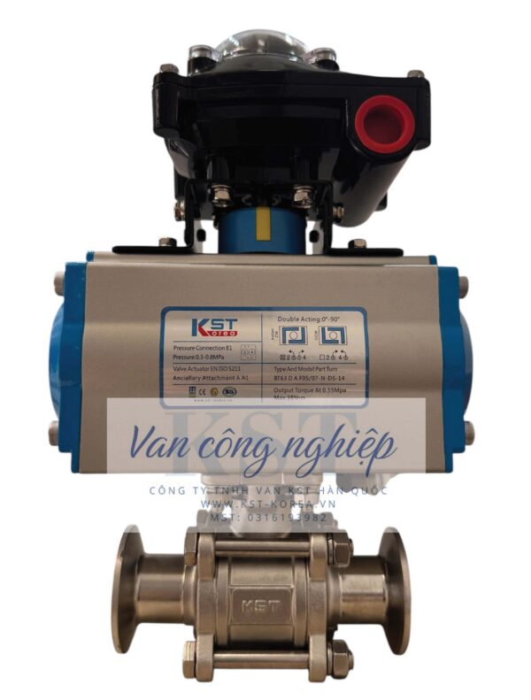 Van Bi Nối Clamp Khí Nén KST - Image 3