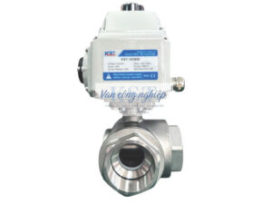 Van bi 3 ngã nối ren điều khiển điện KST