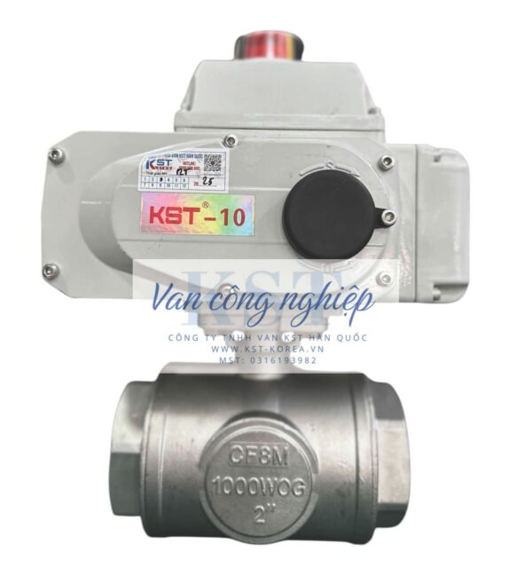 Van bi 3 ngã nối ren điều khiển điện KST - Image 4