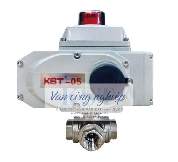 Van bi 3 ngã nối ren điều khiển điện KST - Image 2